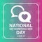 Vector chat icon and heart icon, National Say Something Nice Day Design Concept, perfect for social media post templates, posters,