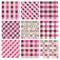 Vector checkered seamless patterns.