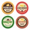 Vector cheese round labels and icons