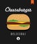 Vector cheeseburger poster