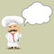 Vector Chef Cook Serving Food Realistic Cartoon Character Design Isolated Vector Illustrator