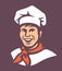 Vector chef with hat