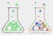 Vector Chemical Retort Mosaic Icon of Triangles