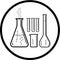Vector chemical test tubes icon