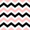 Vector chevron seamless pattern with black and pink strips