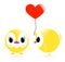 Vector chick heart chick