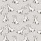 Vector of child drawing style of cute cartoon dog puppies seamless pattern on gray background. EPS10