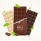 Vector Chocolate Package Bar Blank - Milk, White and Dark.