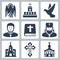 Vector Christian religion icons