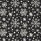 Vector christmas baby paper, gray snowflakes, seamless pattern