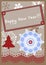 Vector Christmas card in scrapbooking style