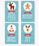 Vector christmas cards collection, with santa claus, Deer, gingerbread Man