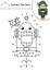 Vector Christmas dot-to-dot and color activity with cute Nutcracker. Winter holiday connect the dots game for children with