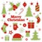Vector Christmas fashion patches, stickers