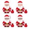 Vector christmas flat santa claus