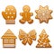 Vector Christmas Gingerbread Icons