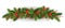 Vector christmas holly spruce tree garland