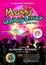 Vector christmas party invitation disco style