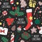 Vector Christmas seamless pattern.