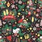 Vector Christmas seamless pattern.