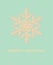 Vector Christmas snowflake Pastel Colors.