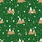 Vector christmas snowy mountains repeat pattern backcground