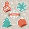 Vector Christmas Sticker Tags - Sale