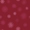 Vector Christmas Straw Snowflakes in Red seamless pattern background.
