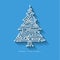 Vector christmas tree from digital electronic circuit