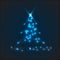 Vector christmas tree from digital lights