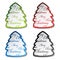 vector Christmas tree stickers