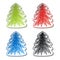 vector Christmas tree stickers