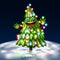 Vector christmas tree, xmas new year design