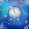 Vector Christmas Typography Clock Background