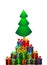 Vector Chritmas tree with gifts