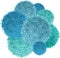 Vector Chunky Bunch of Blue Baby Boy Birthday Party Pom Poms Element.