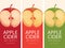 Vector cider labels with Apple halves