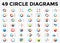 Vector circle arrows infographic, cycle diagram, graph, presentation chart. Business concept with 3, 4, 5, 6, 7, 8