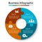 Vector circle puzzle for infographic. Template for cycling diagram, graph and round chart.