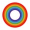 Vector circle rainbow white background
