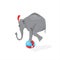 Vector circus elephant standing on the ball