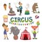 Vector circus  funfair and fairground icon set