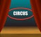 Vector Circus Stage, Cartoon Illustration Background, Retro Interior.