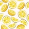 Vector citrus seamless background