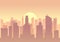 Vector city flat skyline