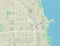 Vector city map of Chicago.