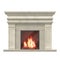 Vector classic fireplace for living room interior