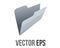 Vector classic gradient grey computer empty file folder icon with document
