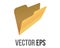 Vector classic gradient yellow computer empty file folder icon with document