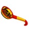 Vector classic wooden spoon with Khokhloma pattern